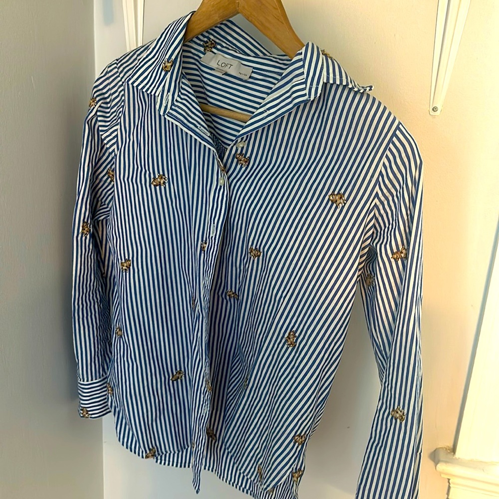 Button down with dog print